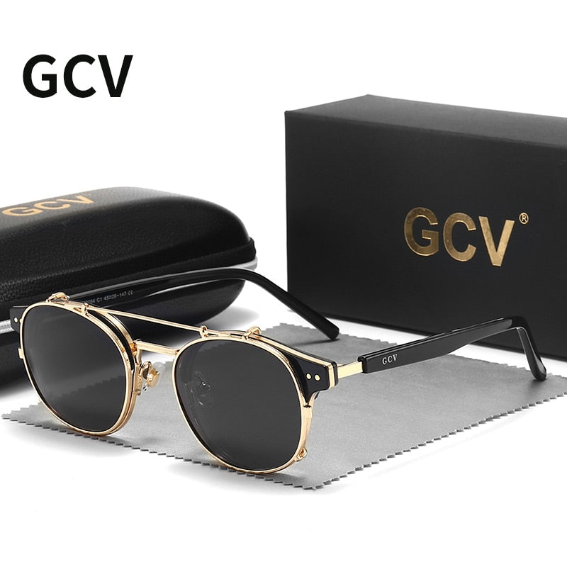 Óculos de Sol GCV Gótico Lente removível de dupla camada Polarizado